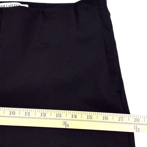 MM Lafleur Foster Cigarette Pants Black Side Zip Power Stretch Size 8 Office - Picture 7 of 11